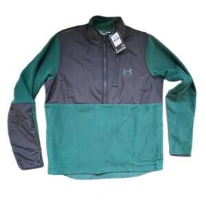 NEW Under Amour Men's Teal & Black Fleece Jacket - XL